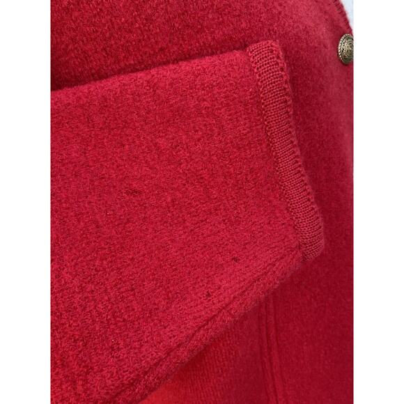 Vintage Pendleton 100% Virgin Wool Red Cardigan Embroidery Women’s Large - Picture 7 of 16